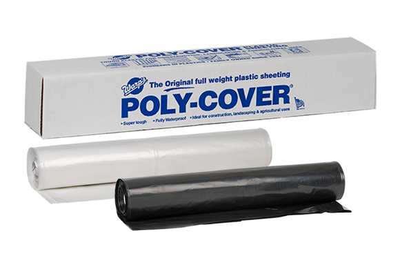 Warp Brothers Poly-Cover® Genuine Plastic Sheeting 24' x 100' x 4 Mil (24' x 100' x 4 Mil, Black)