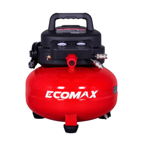 Ecomax 6 Gal 1.0 HP Pancake Air Compressor