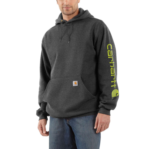 Carhartt Loose Fit Midweight Logo Sleeve Graphic Sweatshirt in Carbon Heather (Regular)