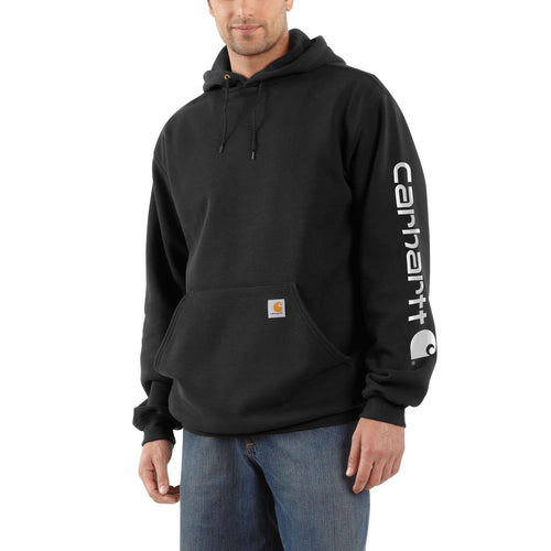 Carhartt Loose Fit Midweight Logo Sleeve Graphic Sweatshirt in Black