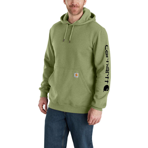 Carhartt Loose Fit Midweight Logo Sleeve Graphic Sweatshirt in Chive Heather (Regular)