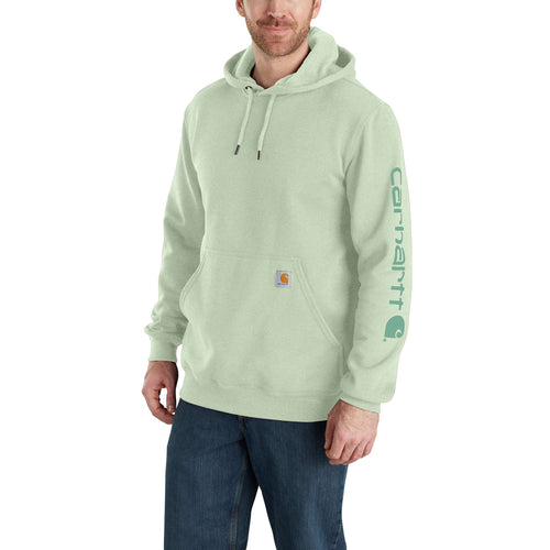 Carhartt Loose Fit Midweight Logo Sleeve Graphic Sweatshirt in Tender Greens