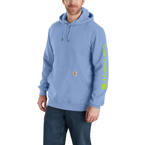 Carhartt Loose Fit Midweight Logo Sleeve Graphic Sweatshirt in Skystone