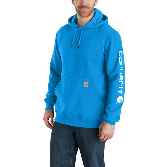 Carhartt Loose Fit Midweight Logo Sleeve Graphic Sweatshirt in Blue Glow (Regular)