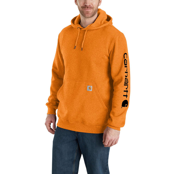 Carhartt Loose Fit Midweight Logo Sleeve Graphic Sweatshirt in Marmalade Heather (Regular)