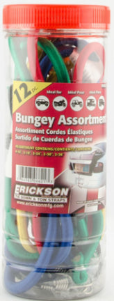 12 PC. ASSORTED BUNGEY CORD