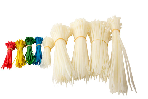 NSI Industries CTP-650 Cable Tie Canister Assorted Color - 650 Piece ; NSI INDUSTRIES CTP-650 4, 8, 11 L, 3/16 W, Natural, Red, Yellow, Green,