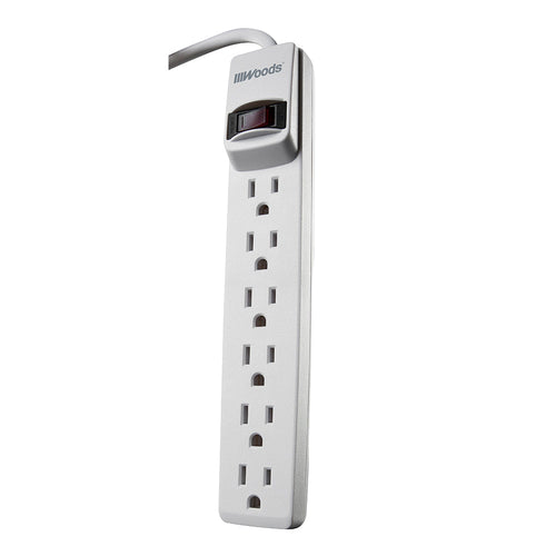 Woods® 6-Outlet Metal Surge Strip