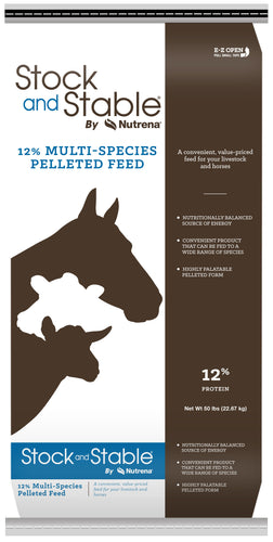 Stock & Stable® By Nutrena® 12% Multi-Species Pellet Feed