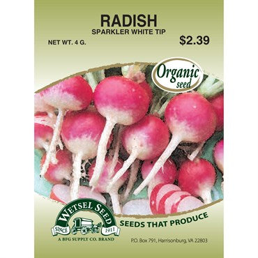 Wetsel Seed Organic Radish - Sparkler White Tip