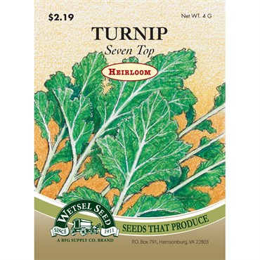 Wetsel Seed Heirloom Turnip - Seven Top