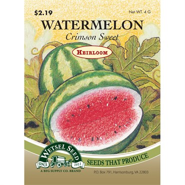 Wetsel Seed Heirloom Watermelon - Crimson Sweet