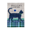 Evergreen Beclaws I Love You Garden Burlap Flag