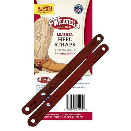 Weaver Heel Straps Burgundy Latigo Leather