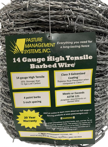 Pasture Management 14ga High Tensile Barbed Wire