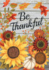 Briarwood Lane Be Thankful Flowers Double Sided Garden Flag