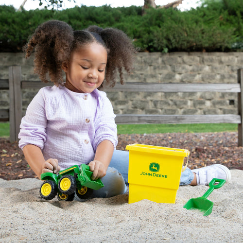 John Deere Sandbox Toy Set with Tractor, Bucket and Shovel