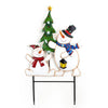 Land & Sea Metal Snowman Stake