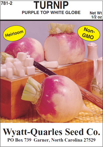 Wyatt-Quarles Seed Company 1/2 Oz. Turnip-Purple Top Wht Globe