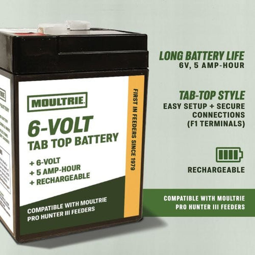 Moultrie 6v Tab-Top Battery (Rechargeable)