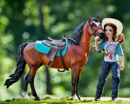 Breyer Classics Freedom Series Natalie Cowgirl Doll and Accessory 5 Piece Set