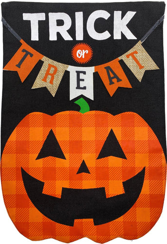 Briarwood Lane Trick Or Treat Pumpkin Burlap Halloween Garden Flag