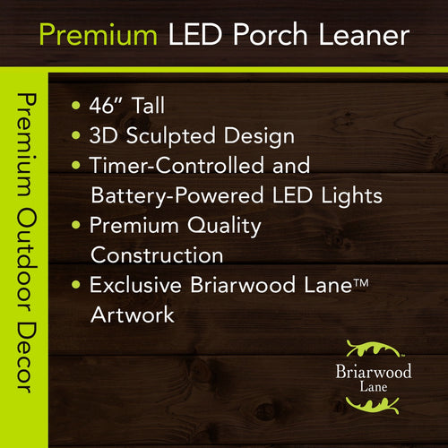 Briarwood Lane Standing Scarecrow Pine Porch Leaner