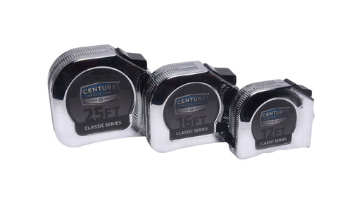 Century Drill & Tool 3 Piece Classic Series Tape Measure Set