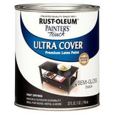 Painter's Touch Premium Latex Paint, Semi-Gloss, Black, 1-Qt.