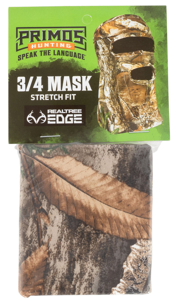 Primos PS6668 Stretch Fit 3/4 Face Realtree Edge 3/4 Face Mask OSFA