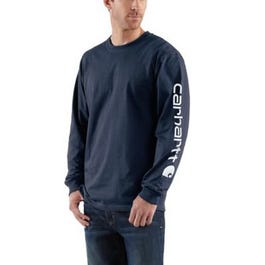 Carhartt Long Sleeve Navy Graphic Logo T-Shirt