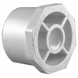 Pipe Reducer Bushing, Spigot x Female Thread, White,  1.25 x 3/4-In.