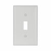 Eaton Cooper Wiring Toggle Wallplate, White 1 Gang (White, 1 Gang)