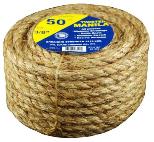 T.w Evans Cordage 3/8-50' 5 Star Manila