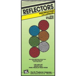 Mini Reflector, Plastic, 1.25-In., 6-Pk.