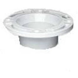Flat Fit Closet Flange, PVC, 3 to 4-In.