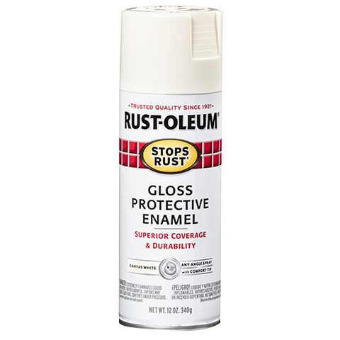 Rust-Oleum® Protective Enamel Spray Paint Gloss Canvas White (12 Oz, Gloss Canvas White)