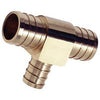 Insert Tee, Lead Free, .75 x .75 x .5-In. Brass Barb