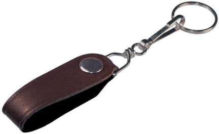 KEY RING LEATHER BELT WITH SNAP RING