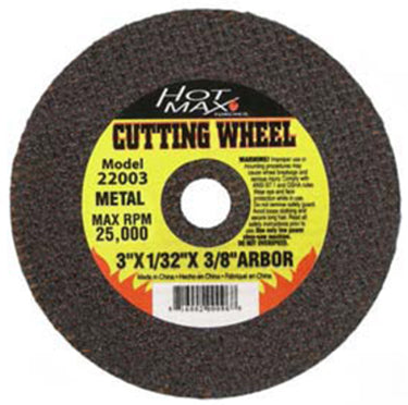 WHEEL 3X1/16 CUT OFF