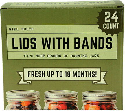 WIDE CANNING LID/BAND SET 24/PK