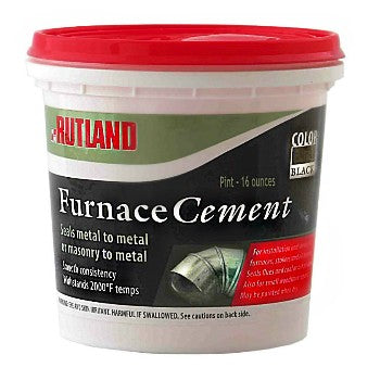 Rutland 64 Furnace Cement, Black ~ Pint