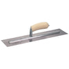 Marshalltown 4 In. x 16 In. High Carbon Steel Finishing Trowel with Curved Wood Handle