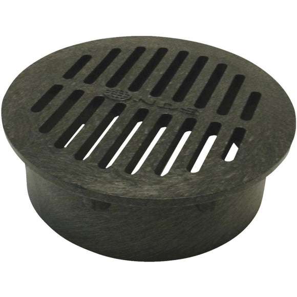 NDS 6 In. Black PVC Round Grate
