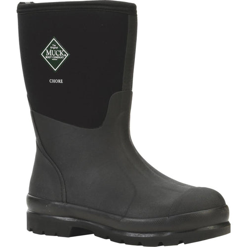 Muck Chore Mid Men's Size 12 Black Rubber Work Boot