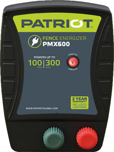 Patriot Pmx 600 110v Ac Powered Fence Charger, 100 Mile / 300 Acre