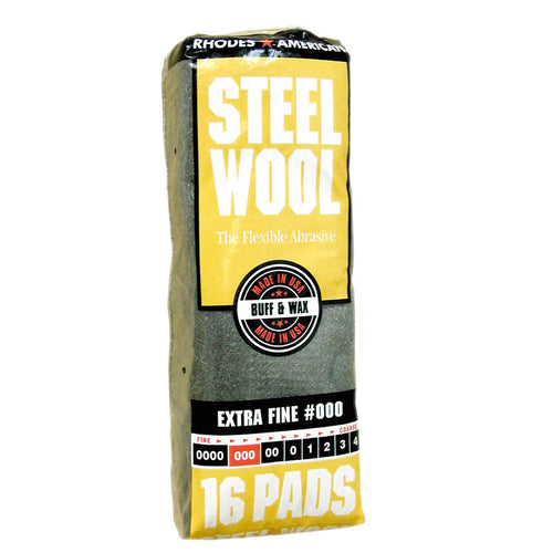Homax® Steel Wool, Extra Fine, Grade #000 16 Pads