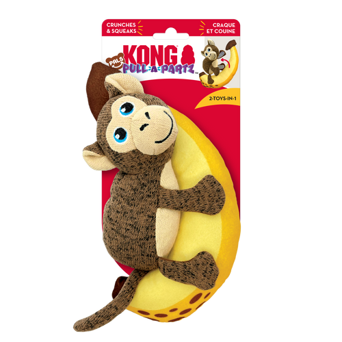 KONG Pull-A-Partz Pals Monkey Dog Toy (Medium)