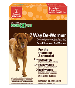 SENTRY HC WORM X PLUS 7 Way De-Wormer for Medium & Large Dogs