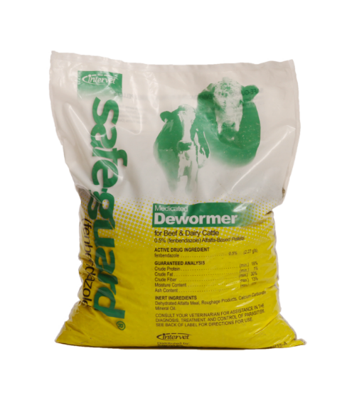 Safe-Guard® Medicated Dewormer for Beef & Dairy Cattle 0.5% Alfalfa-Based Pellets